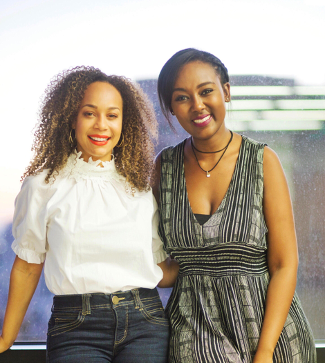 Morgan DeBaun, founder of Blavity, left, and Lilly Workneh